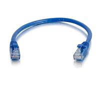 C2G Câble de raccordement réseau Cat6 avec gaine non blindé (UTP) - Cordon de raccordement - RJ-45 (M) pour RJ-45 (M) - 100 m - UTP - CAT 6 - moulé, sans accroc, bloqué - bleu