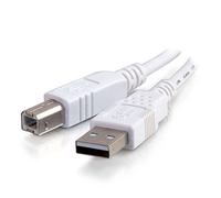 C2G USB 2.0 A/B câble 1m - Câbles USB (USB A, USB B, 1m, 0,059 kg (0.1kg) Blanc