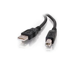 C2G Câble d'imprimante USB 2.0 A vers B Compatible avec imprimantes et scanners de HP, Epson, Brother, Samsung, Cannon et Tous Les Autres appareils USB A/B Noir 3 m
