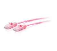 C2G Câble Ethernet fin et flexible Cat6A 2,1 m Idéal pour routeur, modem, Internet, box WiFi, Xbox, PS5, Smart TV, Sky Q, caméra IP Rose