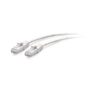 C2G 5ft (1.5m) Cat6a Snagless Unshielded (UTP) Slim Ethernet Network Patch Cable - White - Cordon de raccordement - RJ-45 (M) pour RJ-45 (M) - 1.5 m - 4.8 mm - UTP - CAT 6a - moulé, sans crochet...
