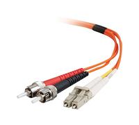 C2G Câble fibre optique pour Ethernet rapide, canal fibre, ATM et Gibabit LC/ST LSZH Duplex Multimode 50/125 1 m