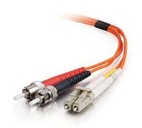 C2G Câble fibre optique pour Ethernet rapide, canal fibre, ATM et Gibabit LC/ST LSZH Duplex Multimode 50/125 10 m