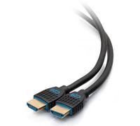 C2G Câble HDMI ultra flexible, haut débit, série de performance de 0,3 m - 4K 60 Hz encastrable dans le mur, certifié CMG (FT4)