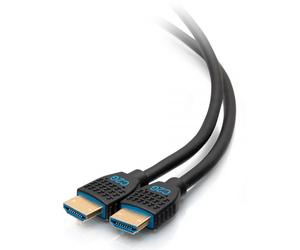 C2G Câble HDMI ultra flexible, haut débit, série de performance de 0,3 m - 4K 60 Hz encastrable dans le mur, certifié CMG (FT4)