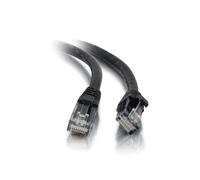 C2G Câble Réseau Cat5e U/UTP 0.5m Noir - RJ45 Mâle vers RJ45 Mâle, Contacts Or, AWG24, 350 MHz, Gaine PVC