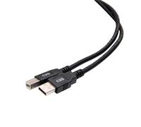 C2G Câble USB 2.0 A/B de 3 m - Noir, 2,99 m, USB A, USB B, USB 2.0, 0,48 Gbit/s, Noir CG28103