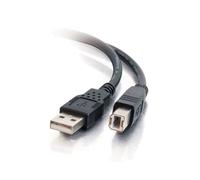 C2G Câble USB 2.0 A Mâle vers USB B Mâle Noir 2m - Transfert 480 Mbits/s - Blindage EMI/RFI - Poids 83g - Réf. 81566