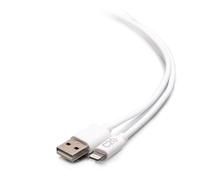 C2G Câble USB A mâle vers Lightning mâle de synchronisation et de charge (blanc, 0,9 m)