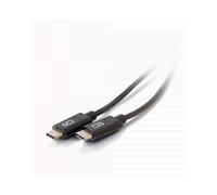 C2G Câble USB-C vers USB-C 2.0 1.8m Mâle/Mâle Noir - Transfert 480 Mbit/s, Courant 3A, Référence 88826