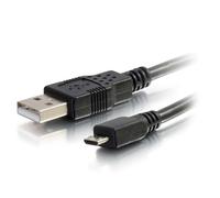 C2G 1m USB 2.0 A Male to Micro-USB B Male Cable câble USB Noir - Câbles USB (1 m, Micro-USB B, Male connector/Male connector, 480 Mbit/s, Noir)