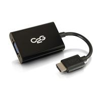C2G/Cables to Go 41350 HDMI mâle vers VGA Femelle Adaptateur convertisseur Dongle Mâle vers VGA/Audio stéréo Femelle Noir