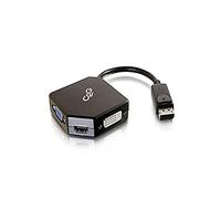 C2G 54340 DisplayPort HDMI, VGA, DVI Noir Adaptateur de câble - Adaptateur pour câble (DisplayPort, HDMI, VGA, DVI, Mâle/Femelle, Noir, Nickel, ABS)