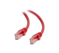 C2G Cat5e Booted Unshielded (UTP) Network Patch Cable - Cordon de raccordement - RJ-45 (M) pour RJ-45 (M) - 1.5 m - UTP - CAT 5e - moulé, sans crochet, bloqué - rouge