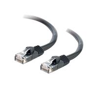C2G Cat5e Booted Unshielded (UTP) Network Patch Cable - Cordon de raccordement - RJ-45 (M) pour RJ-45 (M) - 1 m - UTP - CAT 5e - moulé, sans crochet, bloqué - noir