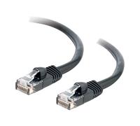 C2G Cat5e Booted Unshielded (UTP) Network Patch Cable - Cordon de raccordement - RJ-45 (M) pour RJ-45 (M) - 50 cm - UTP - CAT 5e - moulé, sans crochet, bloqué - noir