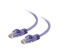 C2G Cat6 Booted Unshielded (UTP) Network Patch Cable - Cordon de raccordement - RJ-45 (M) pour RJ-45 (M) - 3 m - UTP - CAT 6 - moulé, sans crochet, bloqué - violet