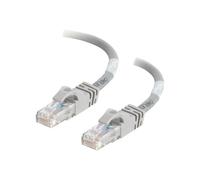 C2G Cat6 Booted Unshielded (UTP) Network Patch Cable - Cordon de raccordement - RJ-45 (M) pour RJ-45 (M) - 3 m - UTP - CAT 6 - moulé, sans crochet, bloqué - gris