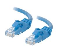 C2G Cat6 Booted Unshielded (UTP) Network Patch Cable - Cordon de raccordement - RJ-45 (M) pour RJ-45 (M) - 3 m - UTP - CAT 6 - moulé, sans crochet, bloqué - bleu