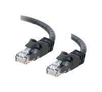 C2G Cat6 Booted Unshielded (UTP) Network Patch Cable - Cordon de raccordement - RJ-45 (M) pour RJ-45 (M) - 50 cm - UTP - CAT 6 - moulé, sans crochet, bloqué - noir