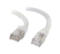C2G Cat6a Booted Shielded (STP) Network Patch Cable - Cordon de raccordement - RJ-45 (M) pour RJ-45 (M) - 1 m - STP - CAT 6a - moulé, sans crochet, bloqué - blanc