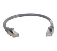 C2G Cat6a Booted Shielded (STP) Network Patch Cable - Cordon de raccordement - RJ-45 (M) pour RJ-45 (M) - 10 m - STP - CAT 6a - moulé, sans crochet, bloqué - gris G