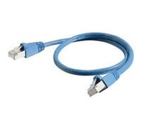 C2G Cat6a Booted Shielded (STP) Network Patch Cable - Cordon de raccordement - RJ-45 (M) pour RJ-45 (M) - 2 m - STP - CAT 6a - moulé, sans crochet, bloqué - bleu G