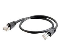 C2G Cat6a Booted Shielded (STP) Network Patch Cable - Cordon de raccordement - RJ-45 (M) pour RJ-45 (M) - 3 m - STP - CAT 6a - moulé, sans crochet, bloqué - noir