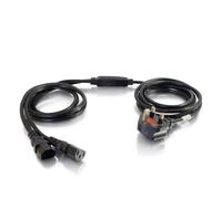 C2G Cbl/3m BS 1363 to 2x C13 Y-Cable Noir
