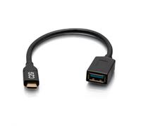 C2G Adaptateur USB-C mâle vers USB-A femelle – USB 3.2 Gen 1 5 Gbit/s, 15 cm, noir