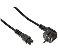 C2G Cordon d'alimentation EU pour ordinateur portable (CEE 7/7 à IEC 60320 C5) de 3 M - Cables électriques (3 m, Male connector / Male connector, CEE7/7, Coupleur C5, 250 V, Noir)