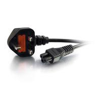 C2G Cordon d'alimentation RU pour ordinateur portable (BS 1363 à IEC 60320 C5) de 2 M, 2 m, Prise d'alimentation type G, Coupleur C5, 250 V, 3 A 80602