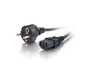 C2G Cordon d'Alimentation Secteur 3m, CEE7/7 vers IEC320C13, AWG16, Noir - Réf. 88544 (Compatible PC, Ecran, Imprimante)