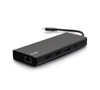 C2G ESTACIN DE CONEXIN Con Doble PANTALLA USB-C 9 en 1, HDMI, ETHERNET, USB, Audio DE 3,5 MM Y ALIMENTACIN DE Hasta 60 W - 4K 30HZ (Compatible TAA)