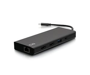 C2G ESTACIN DE CONEXIN Con Doble PANTALLA USB-C 9 en 1, HDMI, ETHERNET, USB, Audio DE 3,5 MM Y ALIMENTACIN DE Hasta 60 W - 4K 30HZ (Compatible TAA)