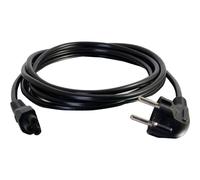 C2G Laptop Power Cord - Câble d'alimentation - IEC 60320 C5 pour power CEE 7/7 (M) - CA 250 V - 2 m - moulé - noir - Europe