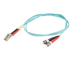 C2G LC-ST Câble fibre optique multimode en PVC LC-ST 50/125 OM3 10 Go (LSZH) - Aqua