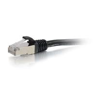 C2G Legrand 00822 Câble Ethernet Cat6 sans accroc, non blindé, câble de raccordement réseau noir, 7,6 m, câble Ethernet STP sans accroc, 1 pièce, 00822