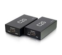 C2G Legrand 60180 Rallonge de Signal HDMI sur Cat5/6, Audio/vidéo, idéal comme rallonge Plug and Play, Prend en Charge jusqu'à 50 m, Noir, 1 Lot de 2 rallonges