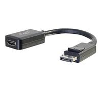 C2G Legrand Câble DisplayPort vers HDMI, mâle vers Femelle, câble DisplayPort Noir, câble d'affichage numérique de 20,3 cm, 1 pièce, 54322