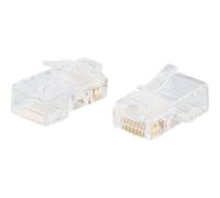 C2G Lot de 25 fiches modulaires RJ45 Cat5E 8 x 8 pour câble plat