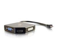 C2G Mini DisplayPort to HDMI, VGA, or DVI Adapter Converter - Convertisseur vidéo - DVI, HDMI, VGA - DVI, HDMI, VGA - noir Noir