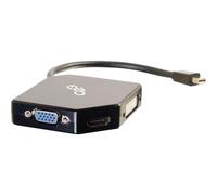 C2G Mini DisplayPort to HDMI, VGA, or DVI Adapter Converter - Convertisseur vidéo - DVI, HDMI, VGA - DVI, HDMI, VGA - noir