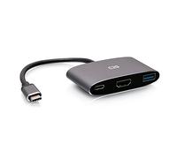 C2G Mini Station d'accueil USB C 3 en 1 avec Chargement HDMI, USB-A et USB-C, Puissance jusqu'à 100 W, résolution 4K @ 60 Hz