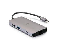 C2G Mini Station d'accueil USB C 8 en 1 avec HDMI, 2 Ports USB-A, Ethernet, Lecteur de Carte SD et Chargement USB-C, Puissance jusqu'à 100 W, résolution 4K @ 30 Hz