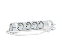 C2G Multi-Outlet Extension for Comfort - Coupe-circuit - CA 230 V - 3500 watt - entrée : alimentation - connecteurs de sortie : 4 (3 pôles (France/Belgique)) - 1.5 m cordon - blanc