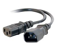 C2G - Rallonge de câble d'alimentation - power IEC 60320 C13 pour IEC 60320 C14 - CA 250 V - 1.8 m - noir