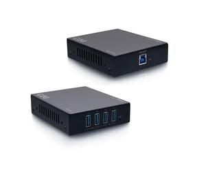 C2G Superbooster® Kit d'extension 4 Ports USB sur Cat6a - USB 3.2 Gen1 (5 Gbit/s)