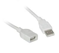 C2G Câble d'extension USB 2.0 19018 A mâle vers A femelle Blanc 2 m