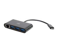 C2G Station d'accueil USB-C 29747 – USB 3.2 Gen 1, 3x USB 3.0, Ethernet 1000Base-T, Noir